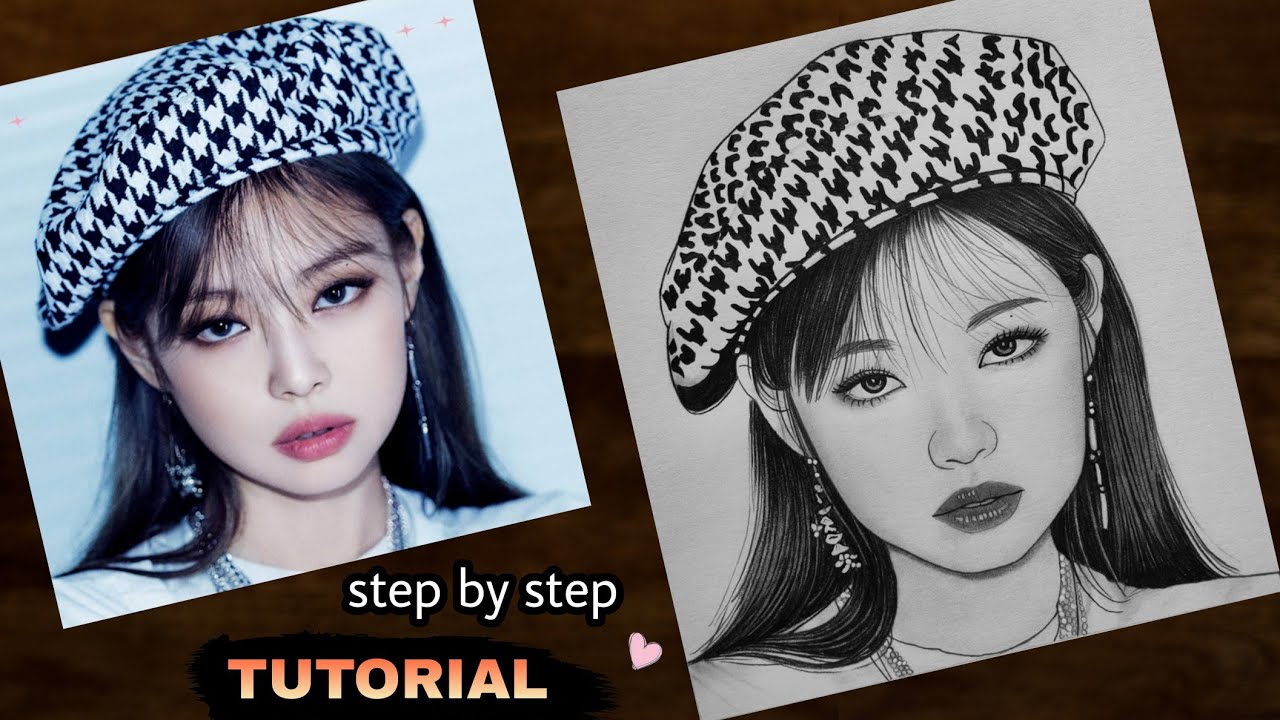 How to draw Blackpink Jennie 💗 Drawing Tutorial - YouCanDraw