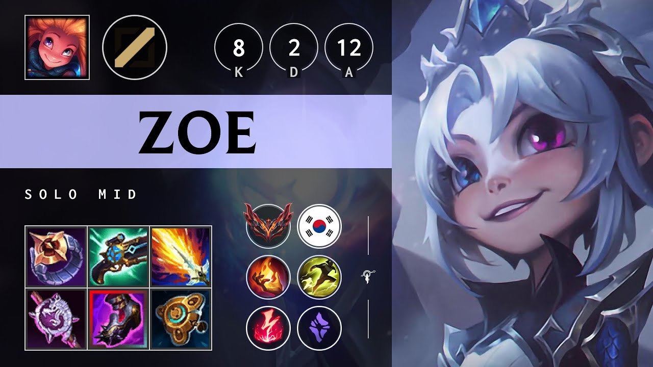 Zoe Mid vs Syndra - KR Grandmaster Patch 25.16