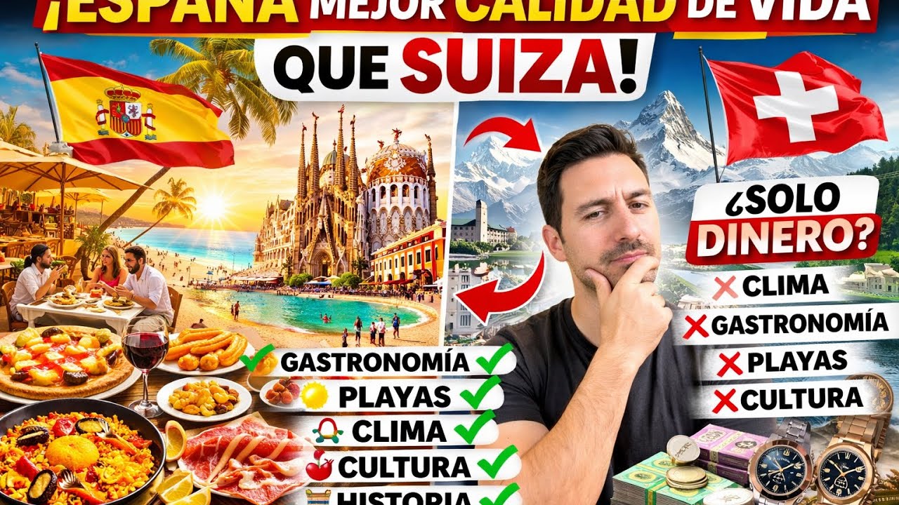 España 🇪🇸  tiene mejor calidad de vida que suiza 🇨🇭 #españa #españoles #calidaddevida d