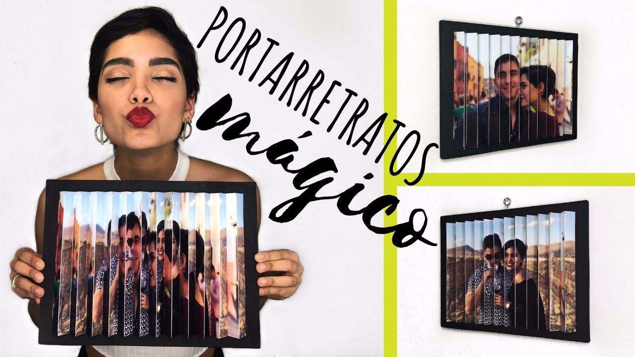 UN PORTARRETRATO MÁGICO DOBLE ¿puedes creerlo? Un regalo especial. HAZLO TÚ MISMO - DIY