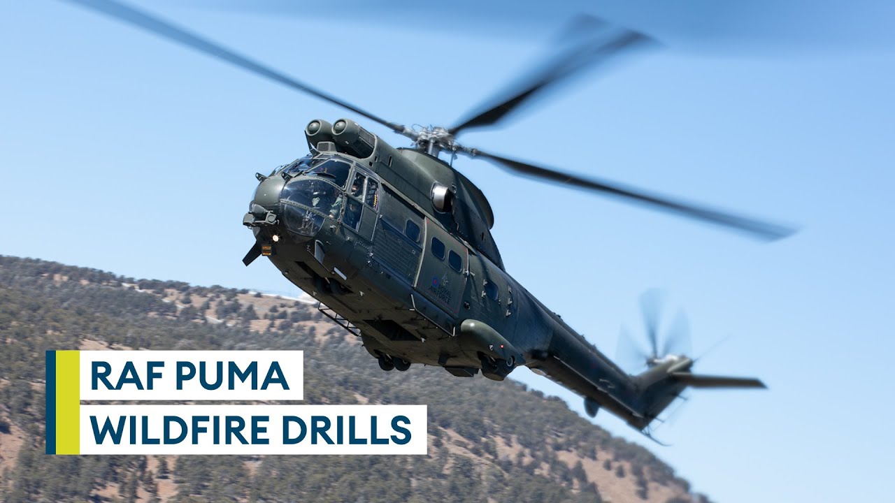 RAF Puma crews train for first firefighting season in Cyprus