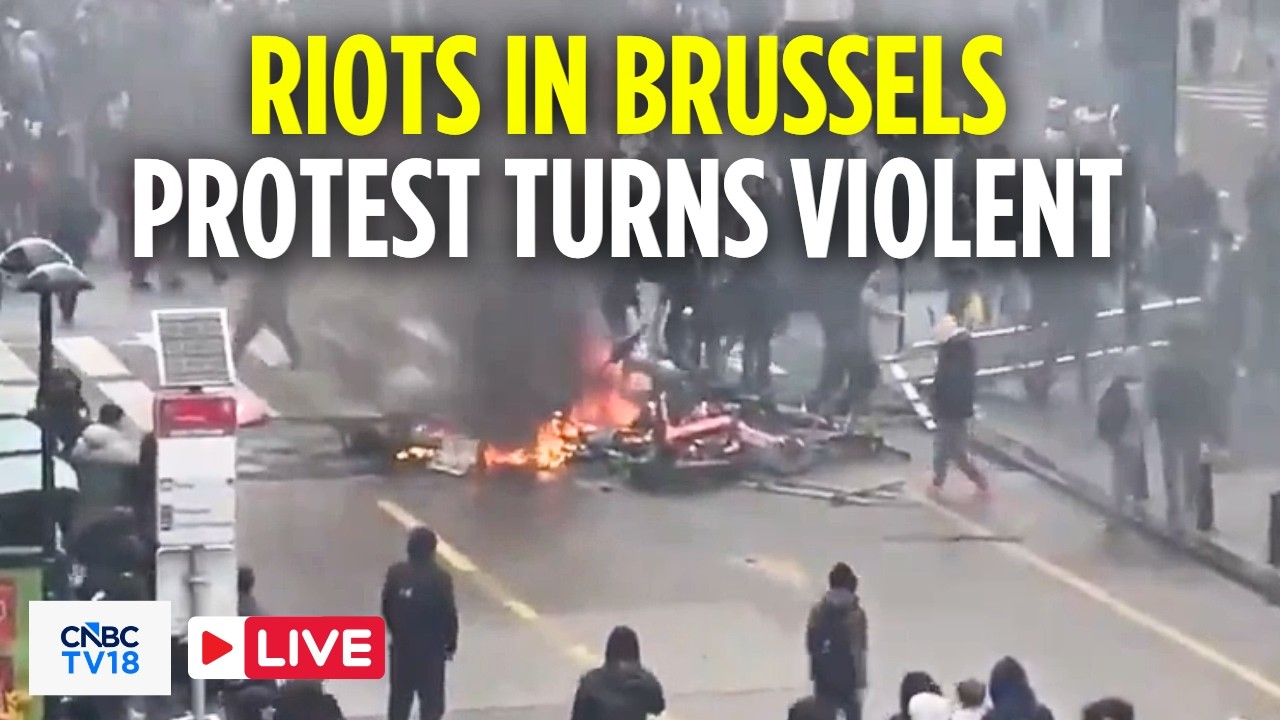 Brussels Protest LIVE: Clashes Break Out at Belgian Protest Against Student Education Reforms | N18G