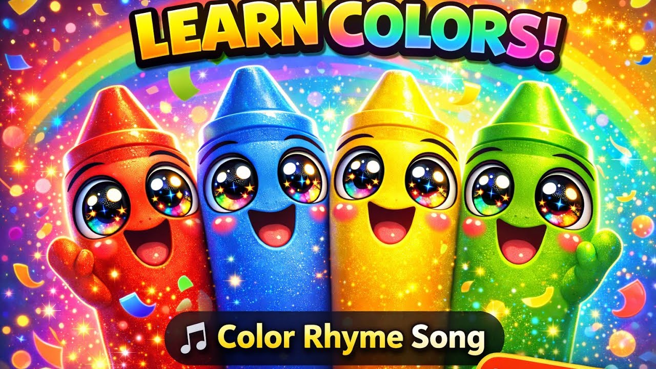🌈 Magical 3D Cartoon Color World | Cute Preschool Animation for Kids ✨
