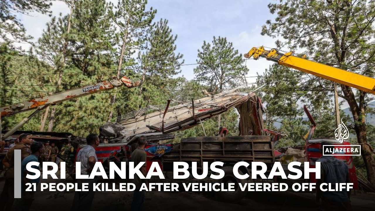 At least 21 die in Sri Lanka after bus carrying pilgrims veers off cliff