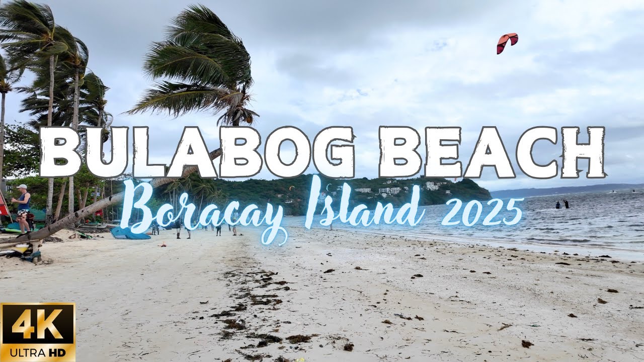 [4K] BULABOG BEACH: A 5-minute walk from D'Mall to this wonderful beach | Boracay Island PH 2025