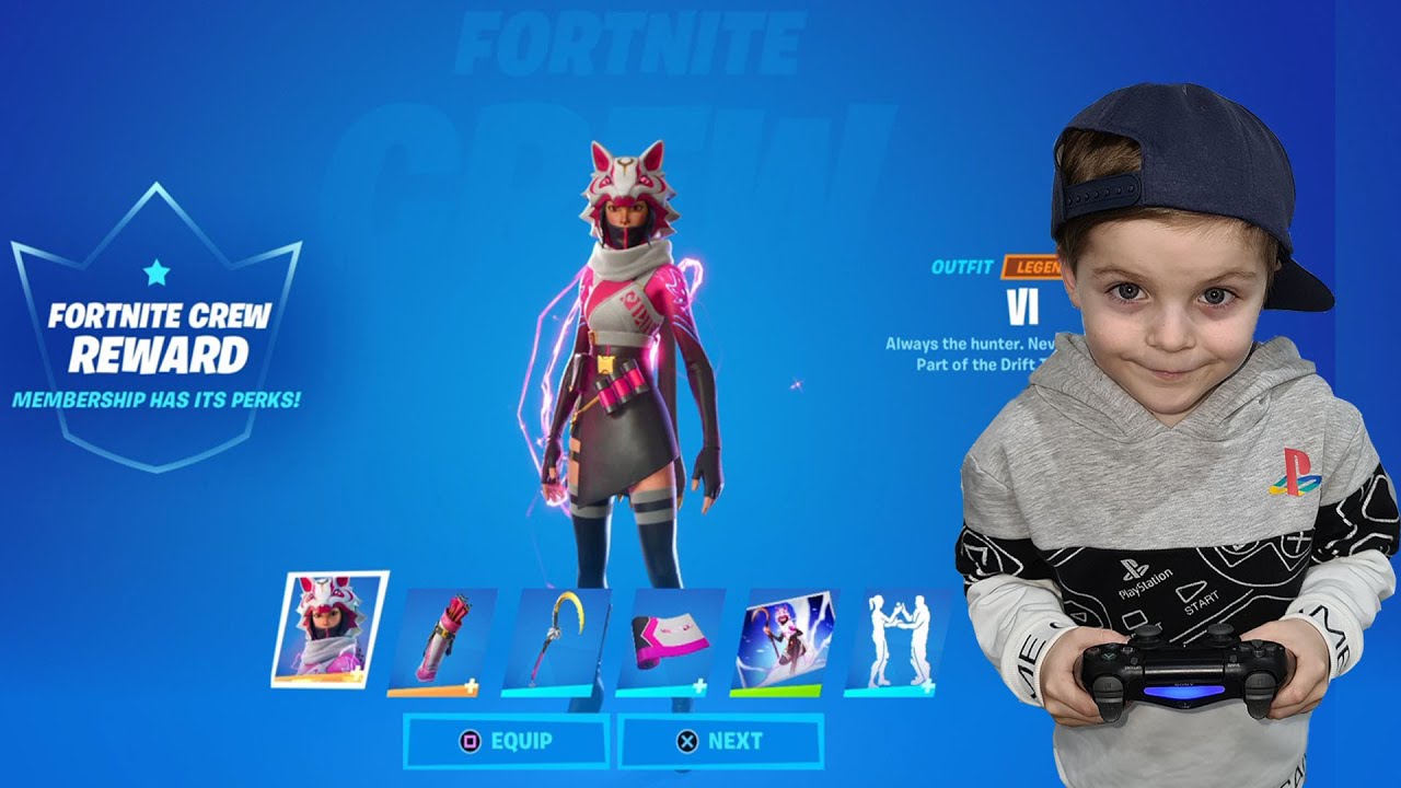 TRUMAnn Giving His 7 Year Old Kid The NEW Fortnite Vi Crew Pack! Buying & Unlocking The Vi Skin