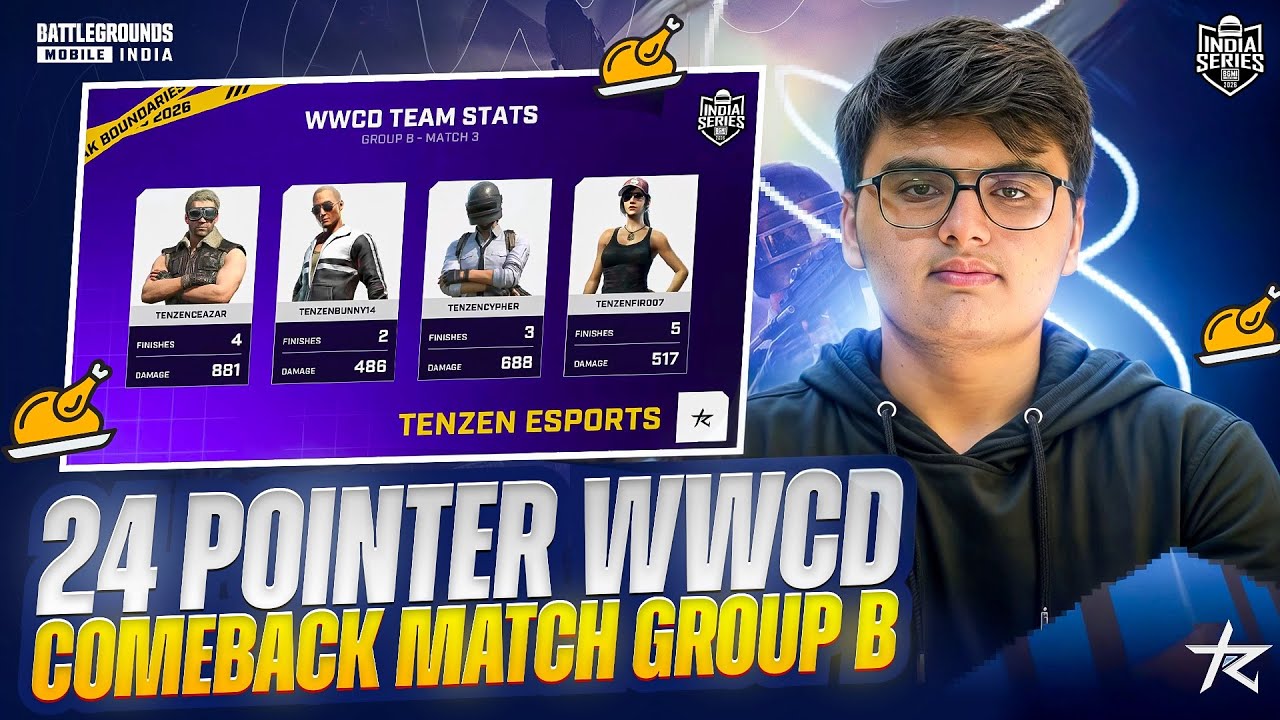 THE COMEBACK MATCH🔥 | BGIS 2026 QUARTER FINALS 24 BOOMBER🥶 | ASSAULTER POV TEAM TENZEN