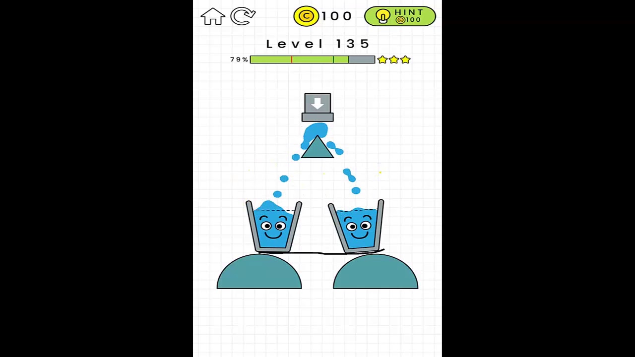 Happy Glass Level 135. 3 Stars Walkthrough