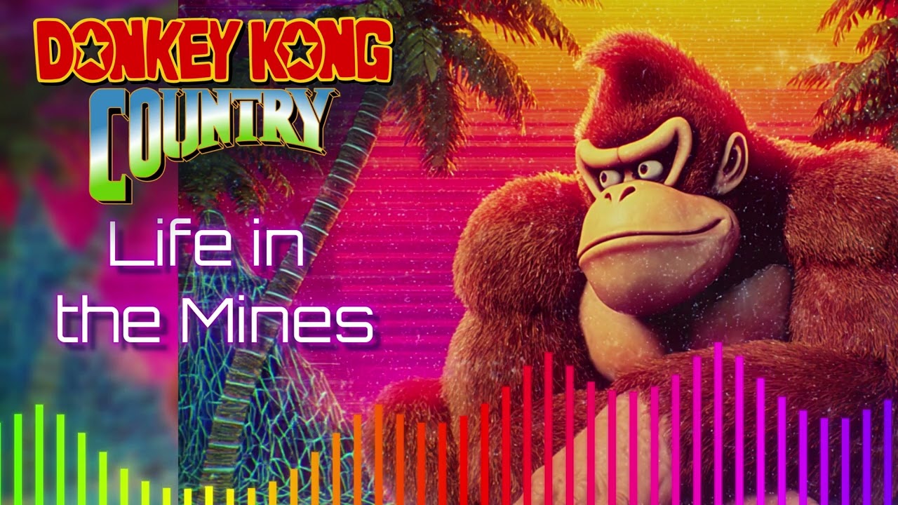 Donkey Kong Country ~  Life in the Mines ~ OST 80s Synthwave ~ Electro Pop Version ~ SNES ~