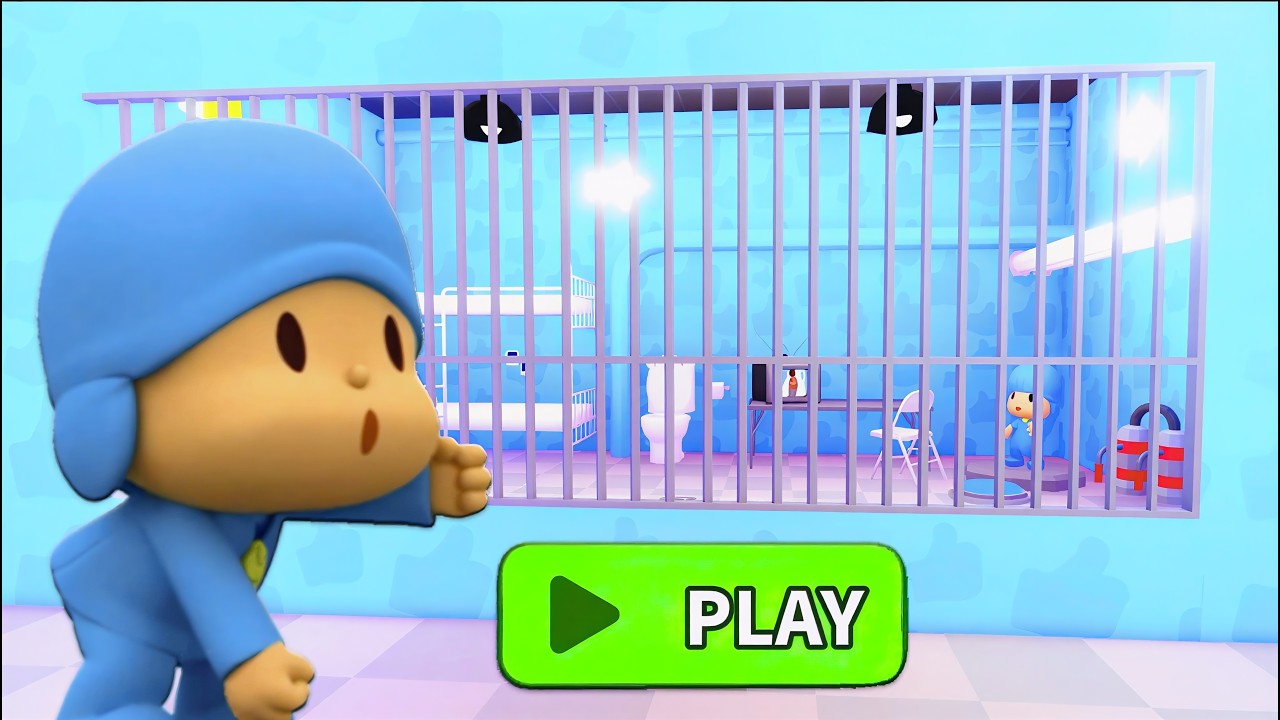 POCOYO PRISON RUN! Obby roblox! Gameplay Walkthrough No Death 4K