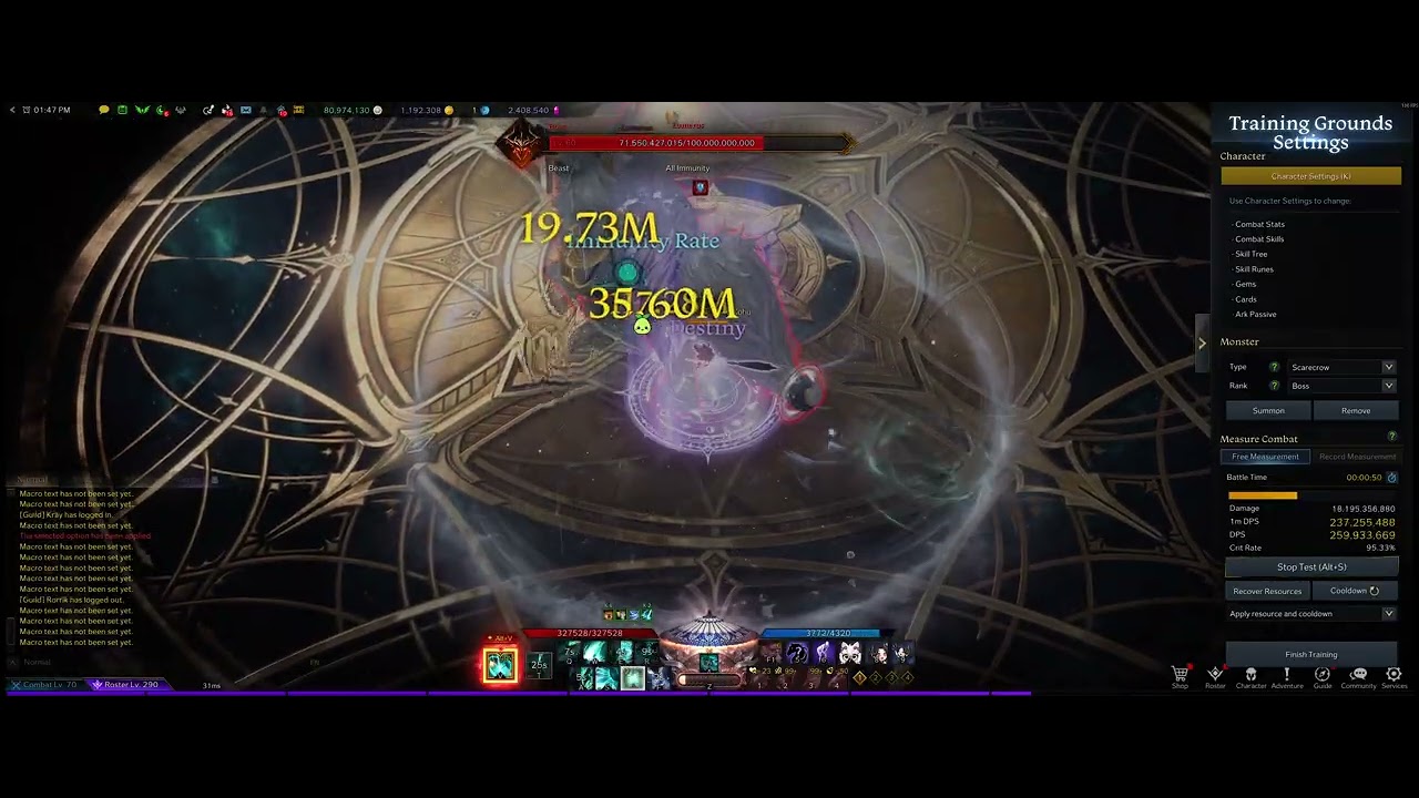 [Lost Ark] 1750 Aeromancer ARK GRID ACTIVATED 249m 2min parse