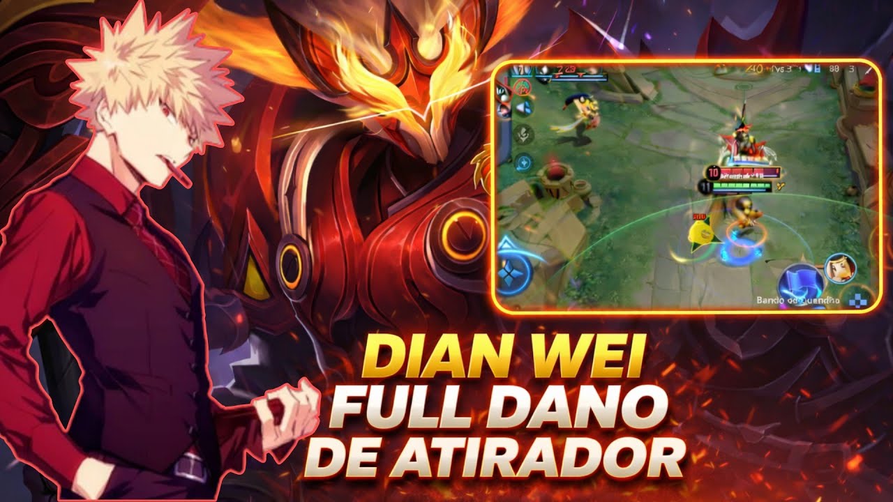 DIAN WEI COM UMA BUILD FULL CRITICO NO LUGAR DO ATIRADOR | HONOR OF KINGS 