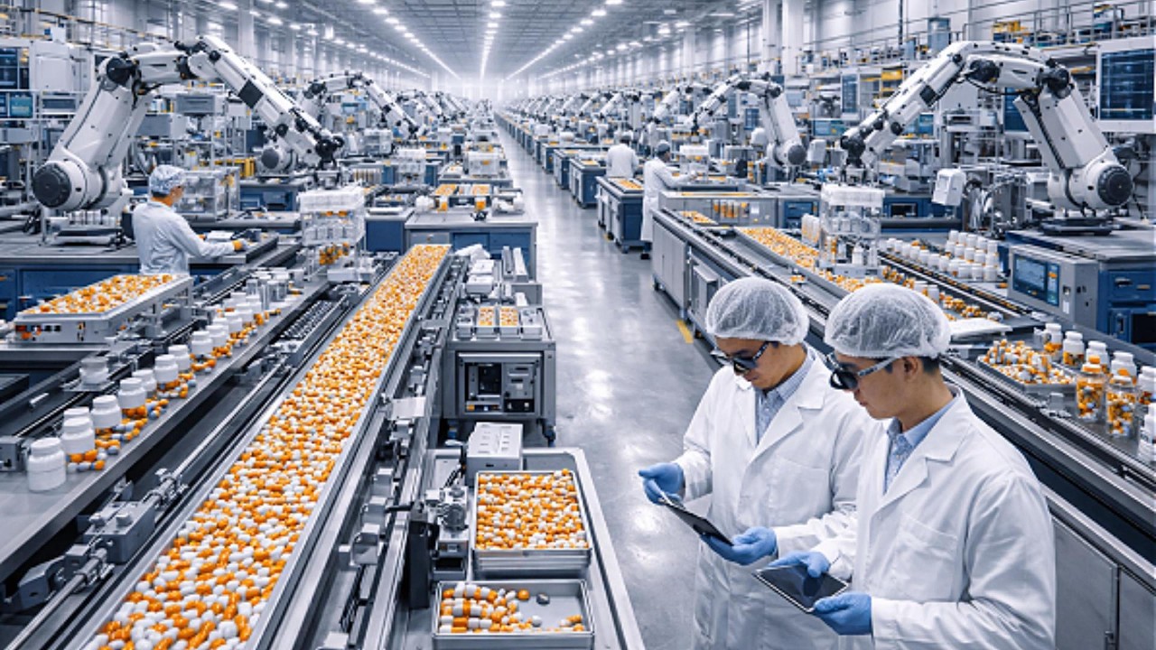Inside an Automated Pharmaceutical Pill Factory (ASMR) | Blending, Pressing, Coating & Packaging