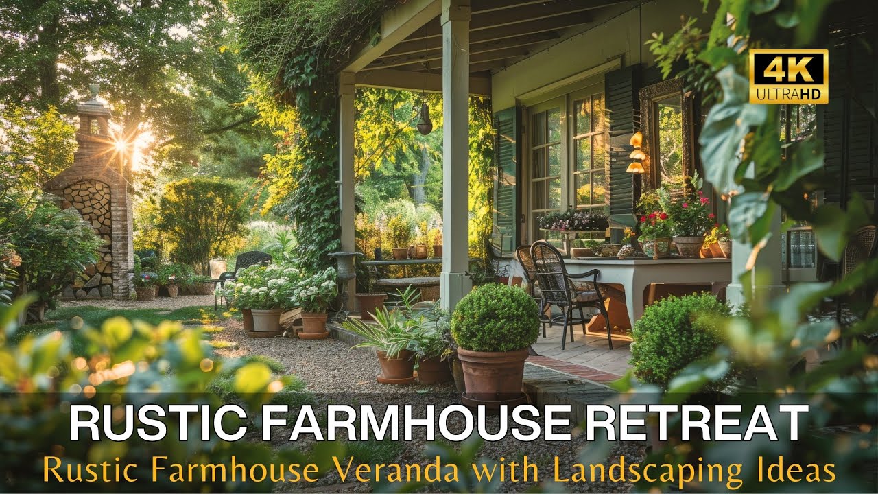 Transform your Veranda into a Rustic Farmhouse Retreat with inspiring Landscaping & Garden Ideas