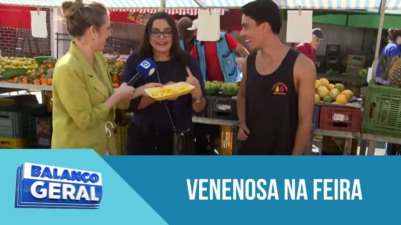 Passaia, Lombardi e Fabíola encaram desafio do ‘Rei da Manga’ e tentam cortar frutas sem tocar nelas