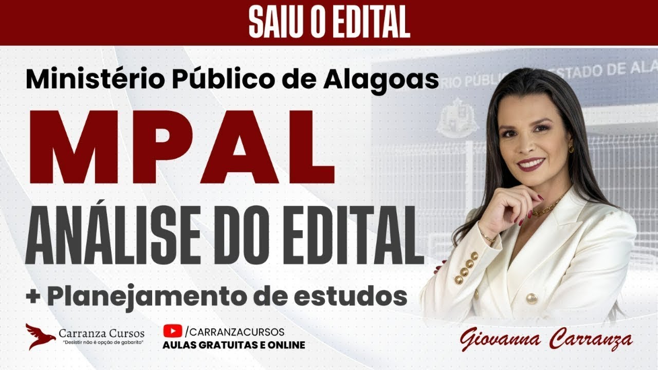 Concurso MPAL | Análise do Edital + Planejamento de estudos + Cronograma