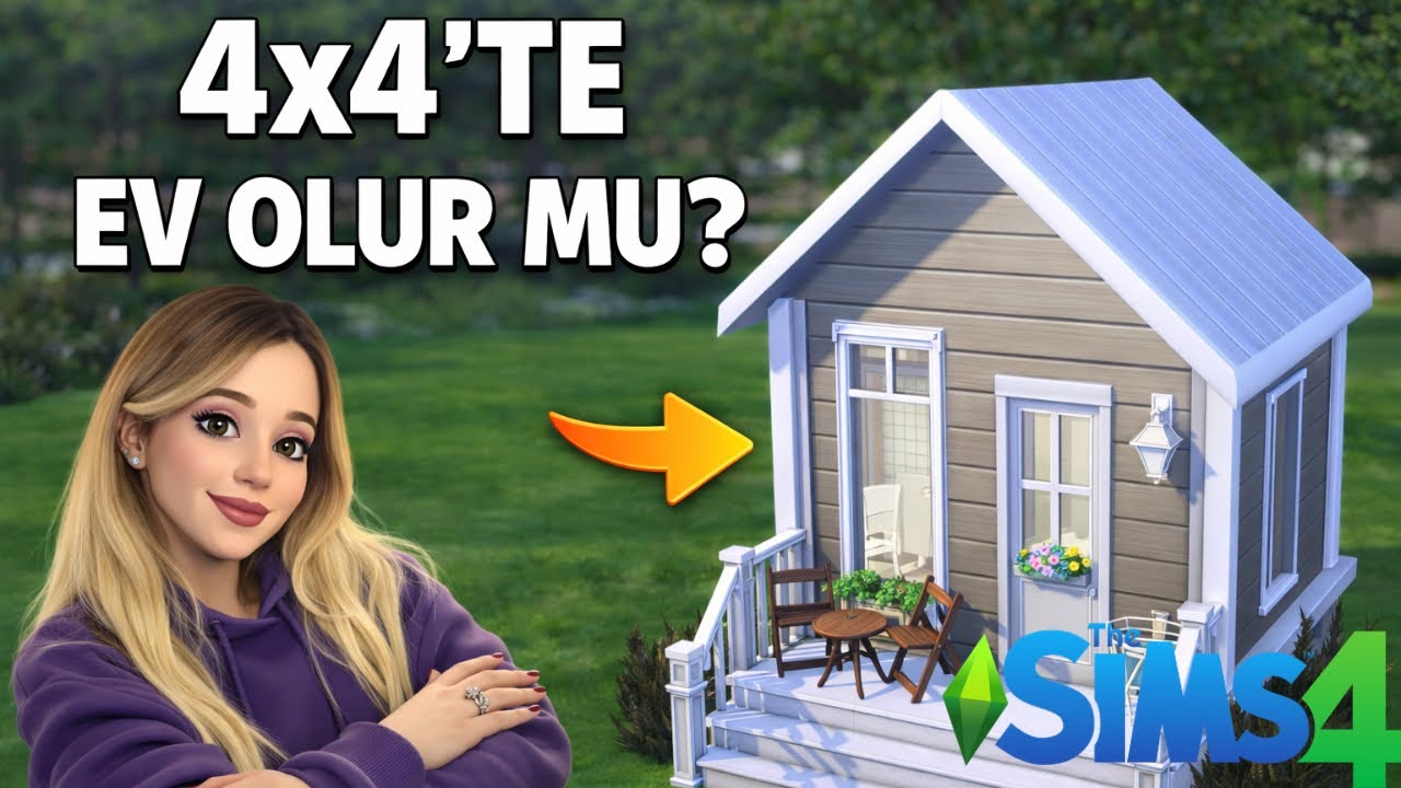 4x4 Tiny House’da Yaşanır mı? 🧸 | The Sims 4 (Para Hilesiz)