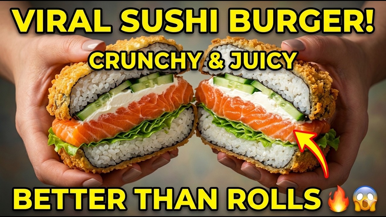 You Won't Believe This! My Viral Deep Fried Sushi Burger 🍣 (I Stopped Eating Regular Sushi!)