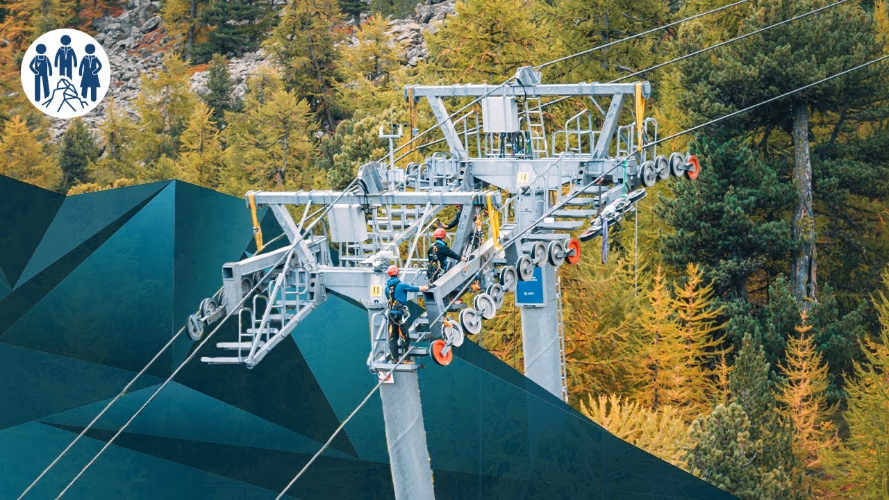 Seilbahn-Mechatroniker | St&uuml;tzenrevision an der Sesselbahn Breitboden - Eja - Sunnegga