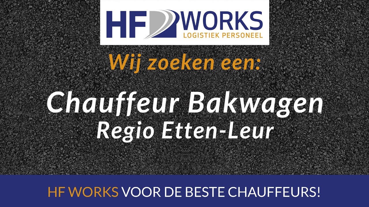 HFWorks Vacature Bakwagen Etten-Leur