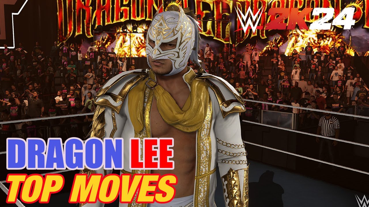 DRAGON LEE TOP MOVES, SIGNATURES, FINISHER | WWE 2K24