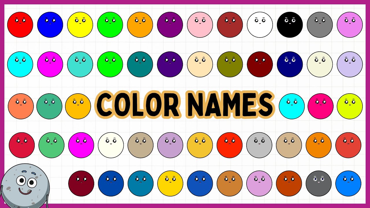 55 Colors Name for Kids - Learn Colours for Children