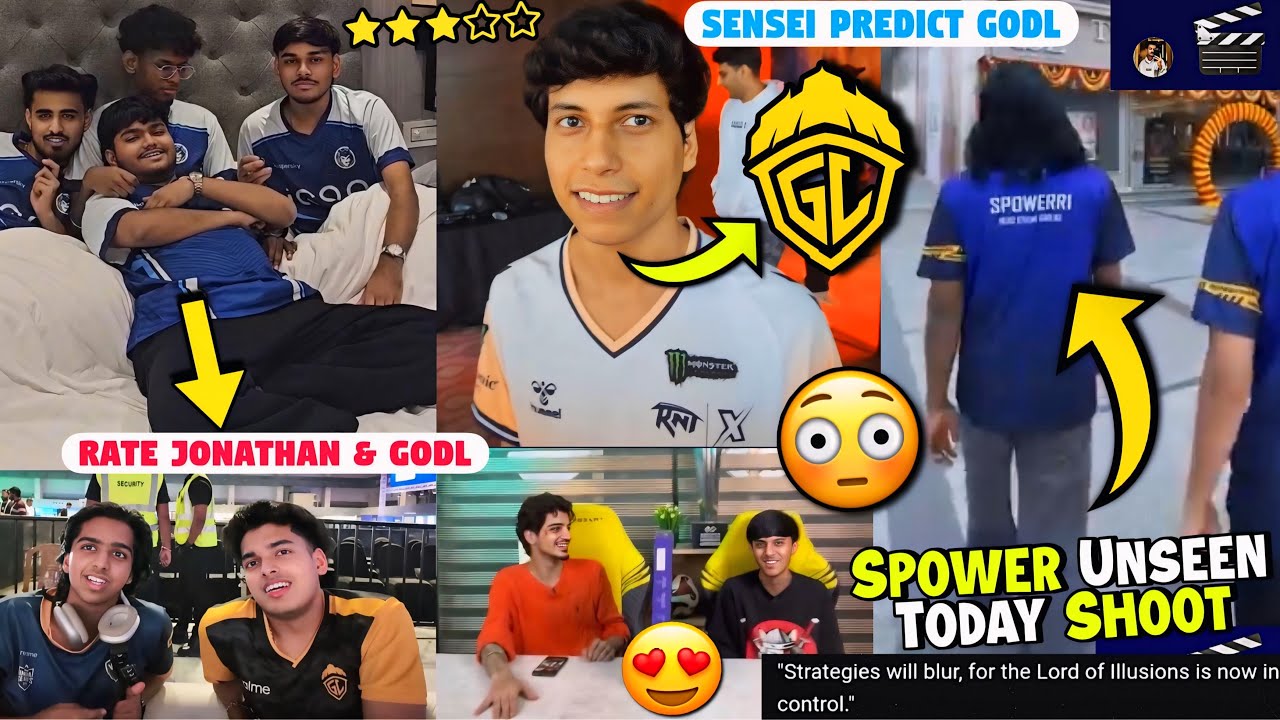 RGE Players Rate Jonathan & GodL🐐🇮🇳Spower Useen Today Shoot💛🎥Sensei Predict GodL🫡🔥