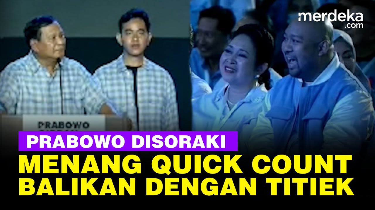 Menang Quick Count, Prabowo Diteriaki Pendukung Diminta Balikan Dengan Titiek Soeharto