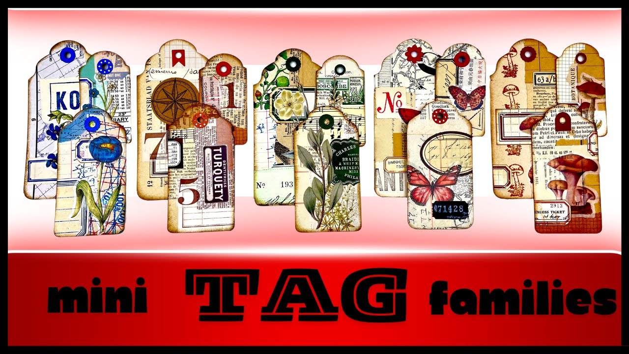 EASY AND RELAXING-  MINI TAG FAMILY - CRAFT FOR BEGINNERS! | MIX IT UP MAY #papercraft #junkjournal