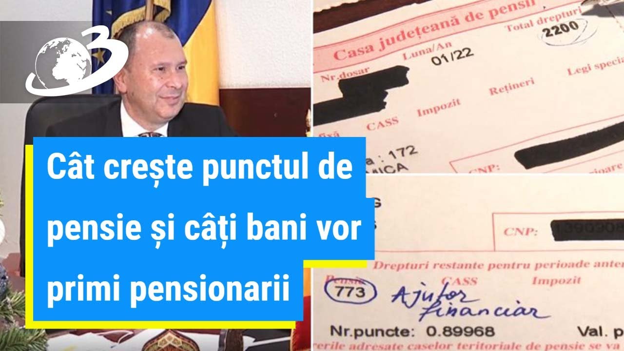 Cât crește punctul de pensie și câți bani vor primi în plus pensionarii