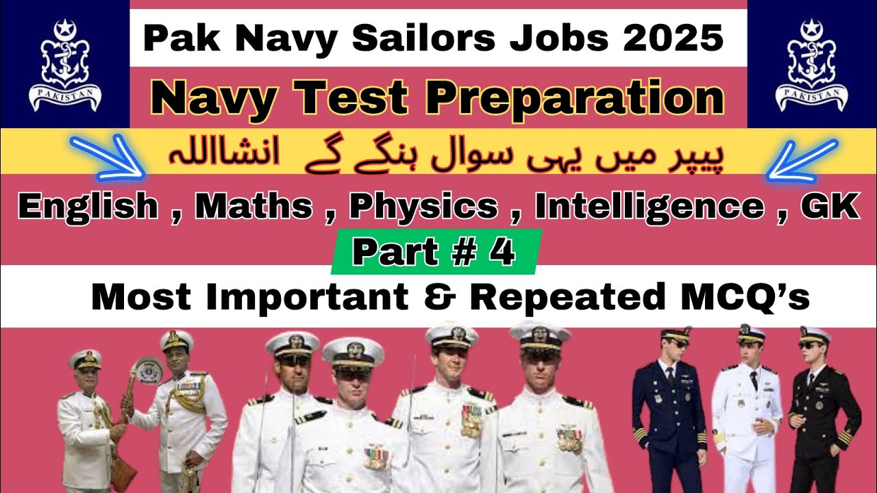 Pakistan navy test preparation mcqs 2025|Pakistan navy sailor/navy police/marine test preparation