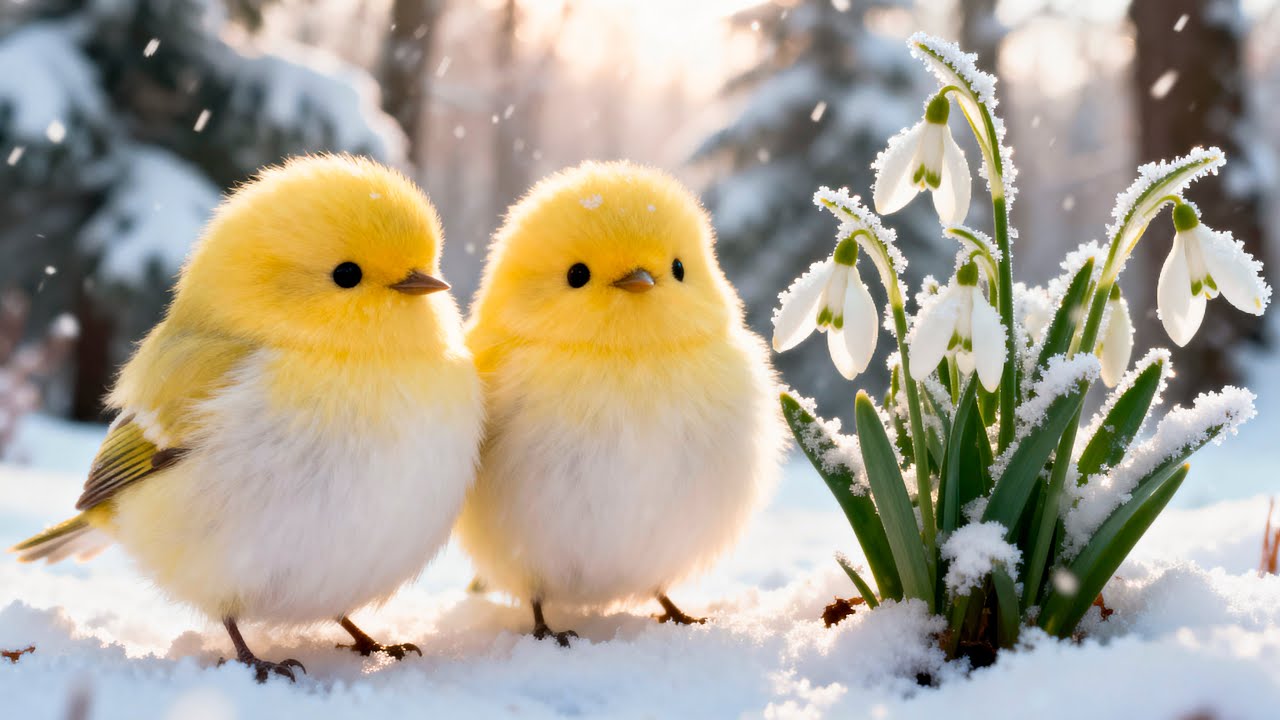 Winter Birds Chirping & Gentle Piano 🎶 Relaxing Music for Emotional Healing, Anxiety Relief & Sleep