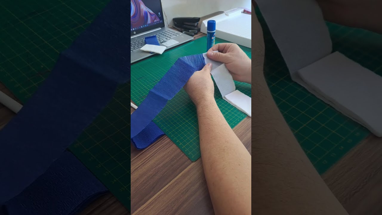 Como hacer cadenas de papel crespon/crepe