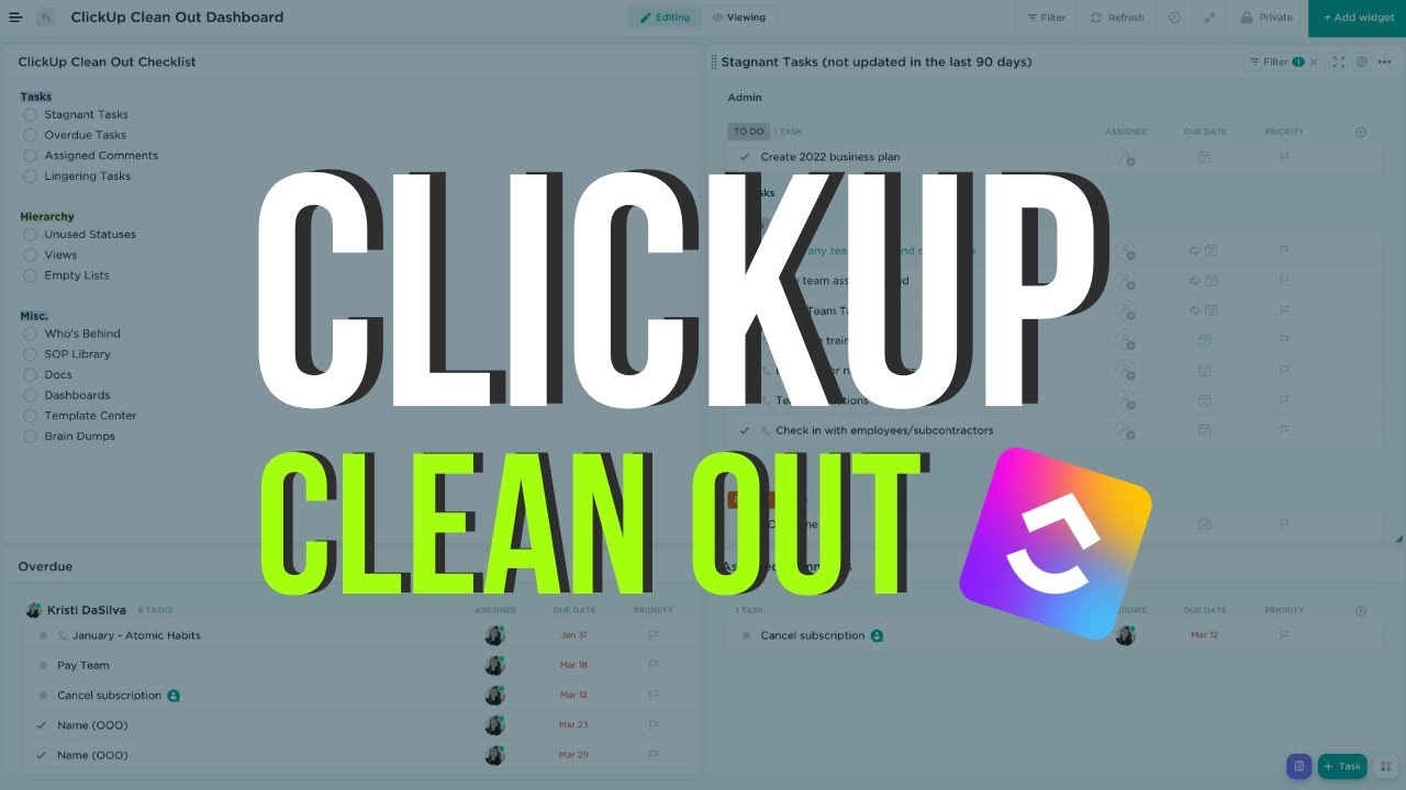 ClickUp Clean Out | Organize Your Project Management
