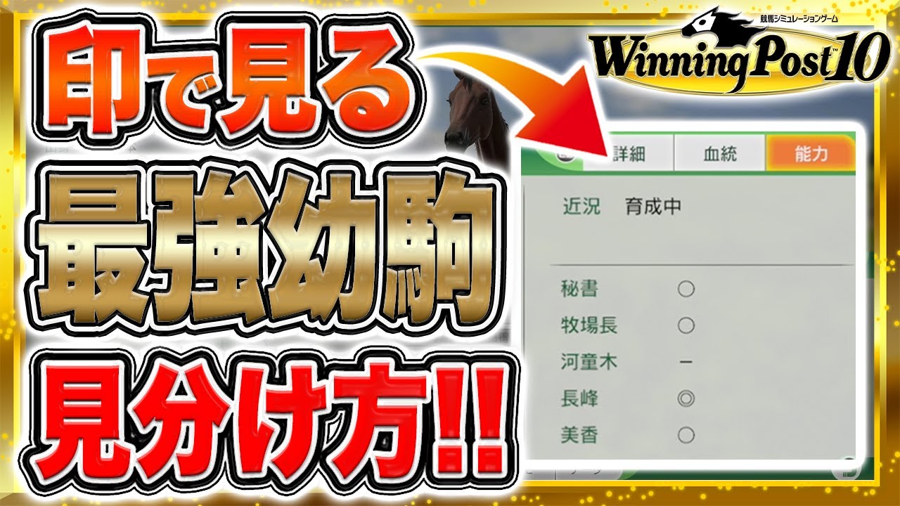 ウイニングポスト10 攻略 最強配合繁殖牝馬を揃えたら次は幼駒を印で見極めて！実況 解説