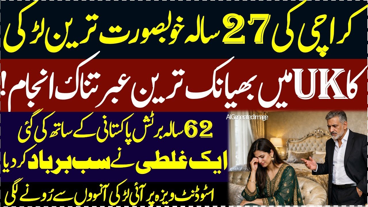 Uk perhny aye Karachi ki 27 sala khobsurat taren larki anso se roney pe majbur Ak ghalati sab barbad