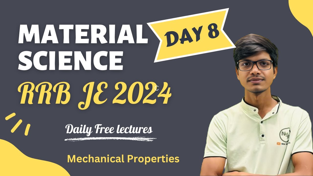 9. Material Science MCQ Questions | RRB JE 2024 | Material Science MCQ for Mechanical Engineering
