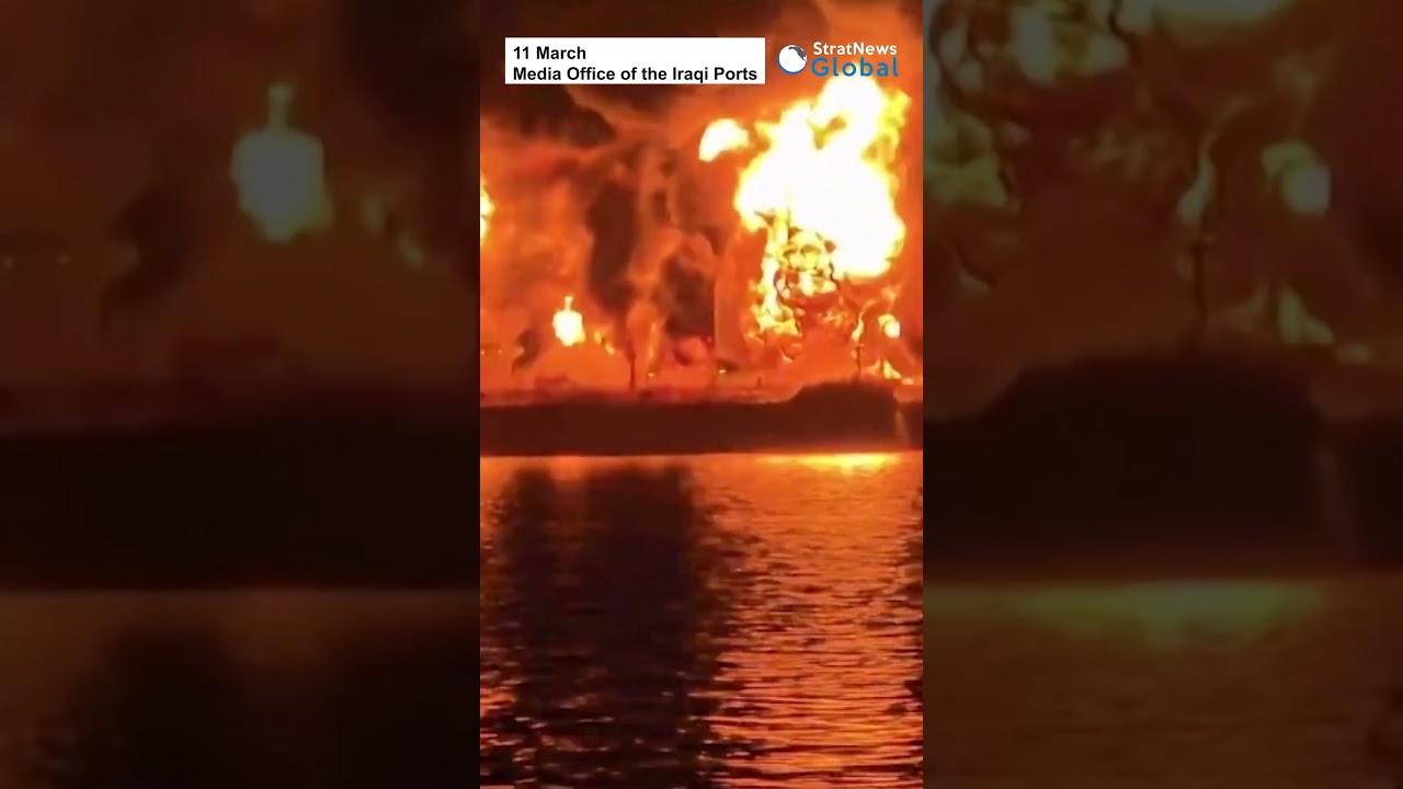 Fuel tankers (Zefyros & Safesea Vishnu) erupt in flames after attack by Iranian boats in Iraq waters