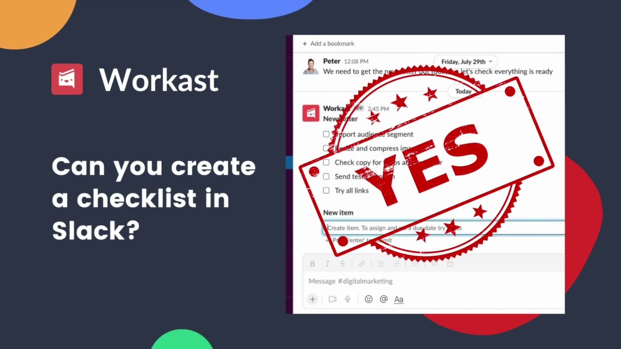 Can you create a checklist in Slack? | Slack Task Manager