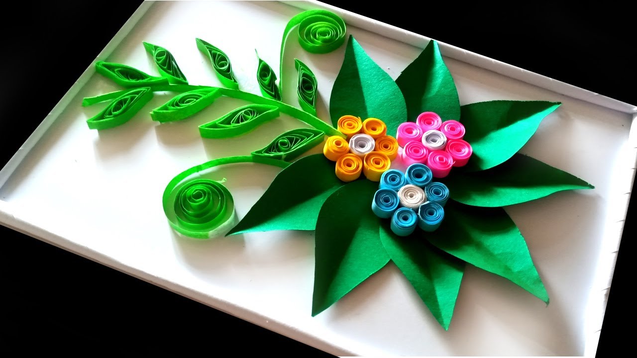 how to make artificial flower at home. / how to make quilling design flowers at home easy