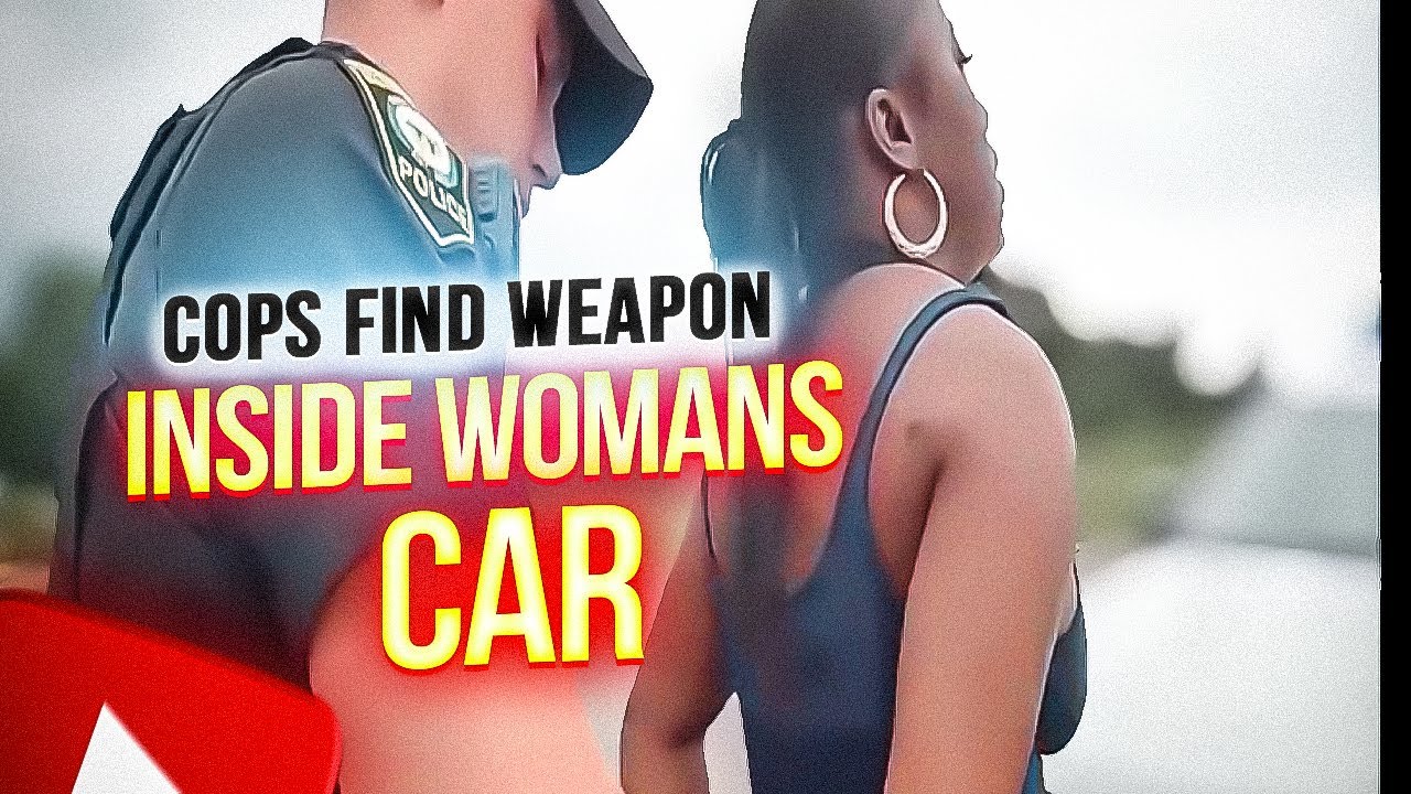 Woman Pulled over for expired plates & gets caught with a weapon in her car