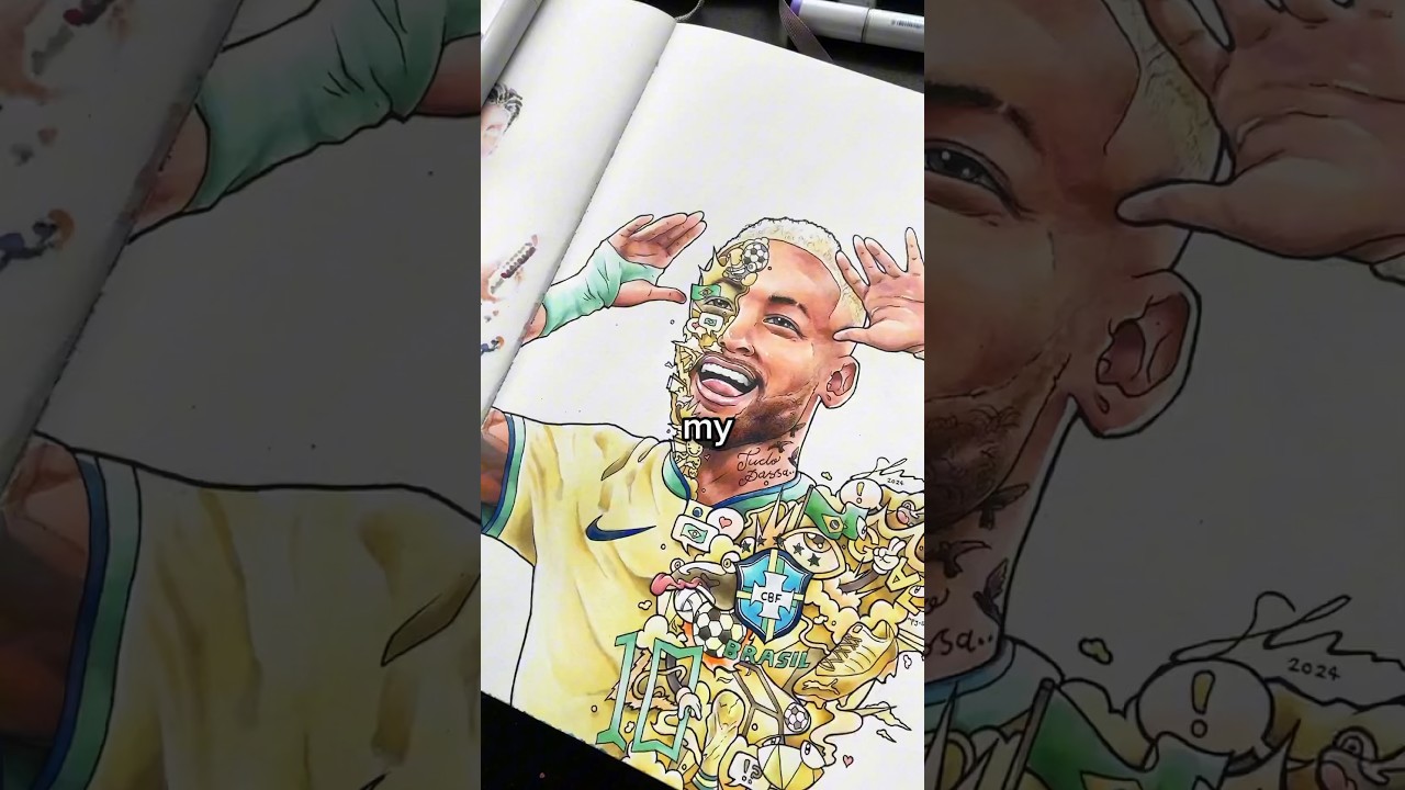 Drawing #Neymar in my style! ✍🏻⚽️