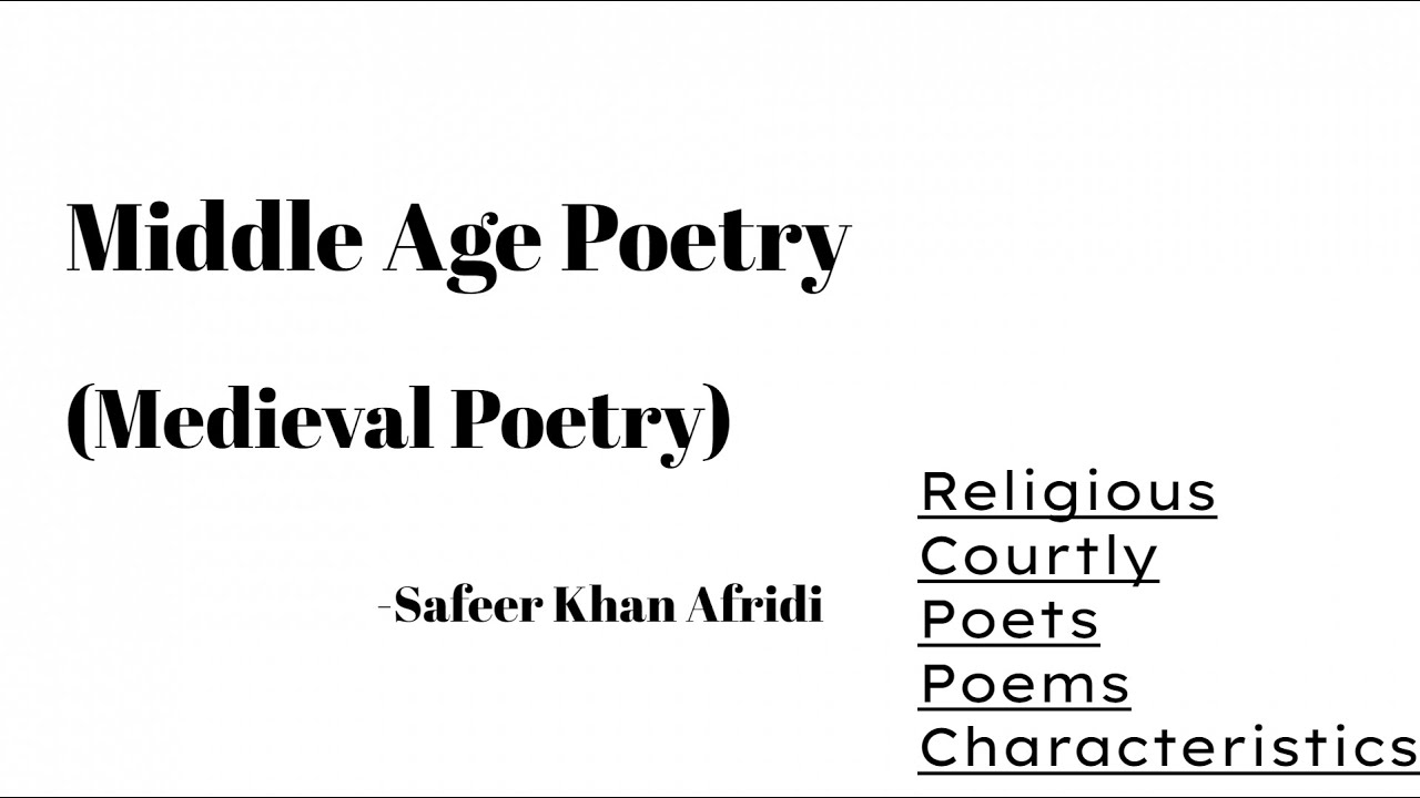 Middle/Medieval Age poetry || Urdu/Hindi