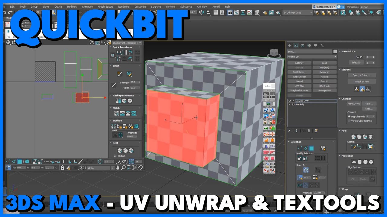 Quickbit Textools и UV-развертка в 3DS Max