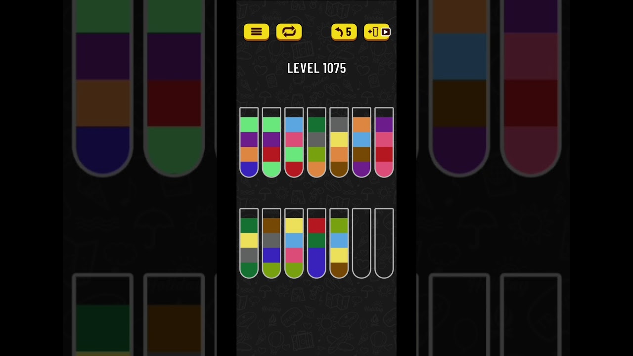 Water sort puzzle level 1075