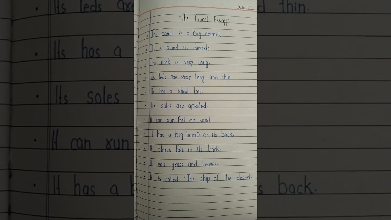 The camel essay #englishessay #subscribe #viral