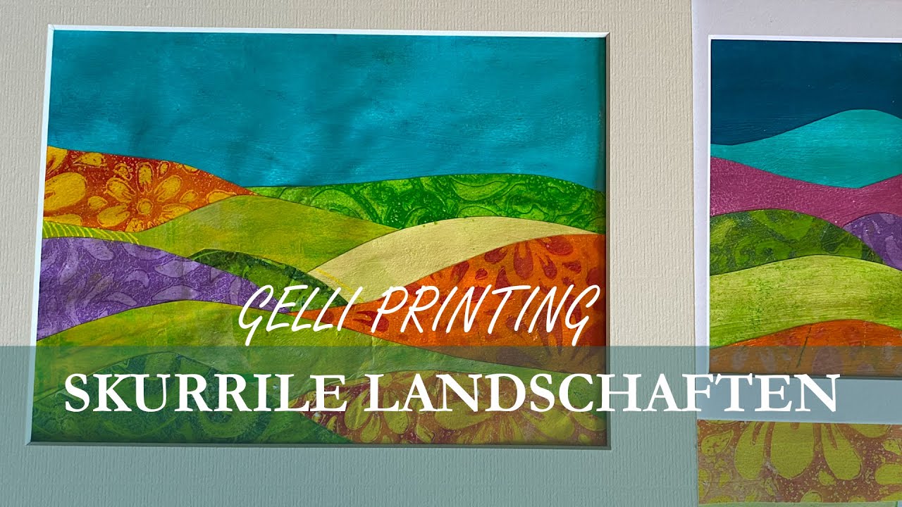 Skurrile Landschaften mit Gelli Drucken