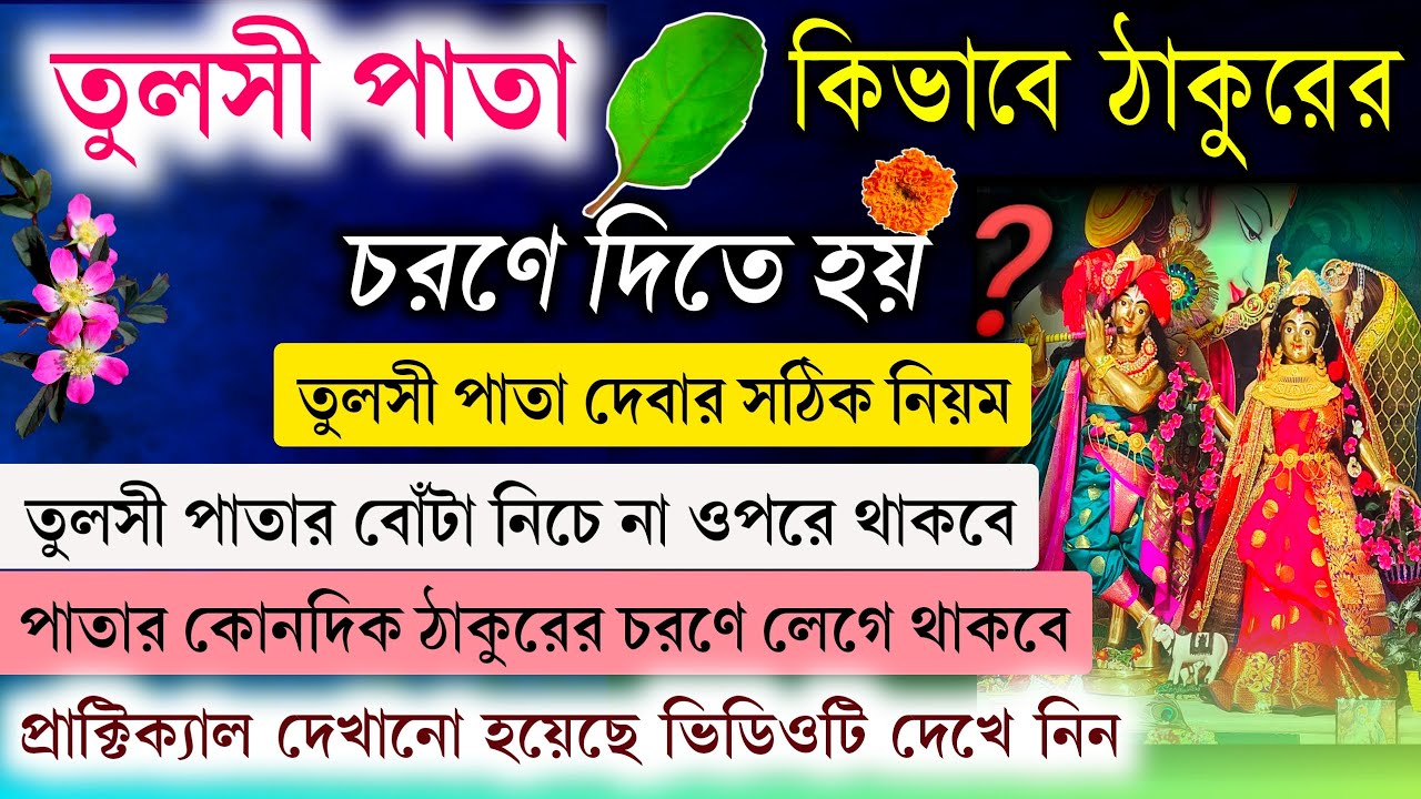 ভগবানের চরণে তুলসী পাতা দেবার সঠিক নিয়ম || কোন কোন ভগবান কে Tulsi পাতা দিতে পারবেন ||  Tulsi