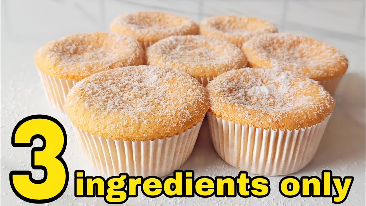 3 Ingredients Cupcakes | Vanilla Cupcakes Recipe | Easy Cupcakes | Basic Cupcakes Soft And Fluffy
