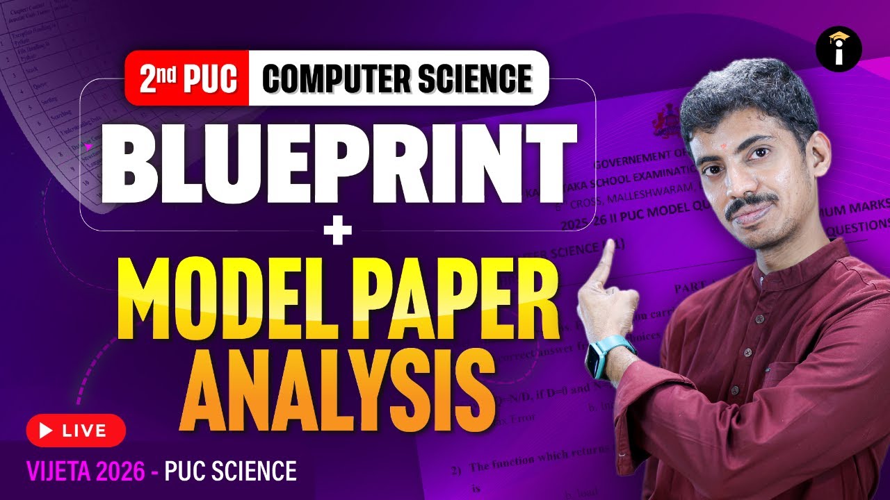 2nd PUC Computer Science Blueprint + Model Paper Analysis